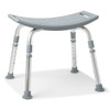 Bariatric shower chair without back
Comes with slip-resistant rubber feet
550 lb. weight capacity, seat height 15"-20", seat depth 12"
Does not come in retail packaging