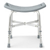 Bariatric shower chair without back
Comes with slip-resistant rubber feet
550 lb. weight capacity, seat height 15"-20", seat depth 12"
Does not come in retail packaging