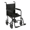 EA/1 Lightweight Transport Wheelchair, 17" Seat, Black