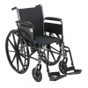EA/1 Cruiser III Light Weight Wheelchair with Flip Back Removable Arms, Full Arms, Swing away Footrests, 16" Seat