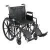 EA/1 Silver Sport 2 Wheelchair, Detachable Desk Arms, Elevating Leg Rests, 20" Seat