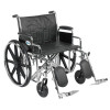 EA/1 Sentra EC Heavy Duty Wheelchair, Detachable Desk Arms, Elevating Leg Rests, 24"Seat