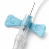 BD Vacutainer Push Button Blood Collection Set — 23G x 0.75" with 12" tubing & Luer adapter — 50/box (367342) — Close‑up safety mechanism & wing detail