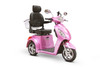 eWheels EW-36 S Elite 3-Wheel 350lbs. Wt. Capacity Scooter with Electromagnetic Brakes High Speed of 15mph- Magenta/Pink