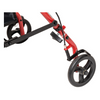 KD Rollator, 6" 4Whl,Steel,Red,1/ea