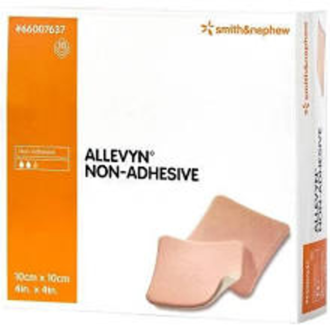 Smith & Nephew 66007637 Allevyn Non-Adhesive Polyurethane foam dressing 4"x4" 10/box