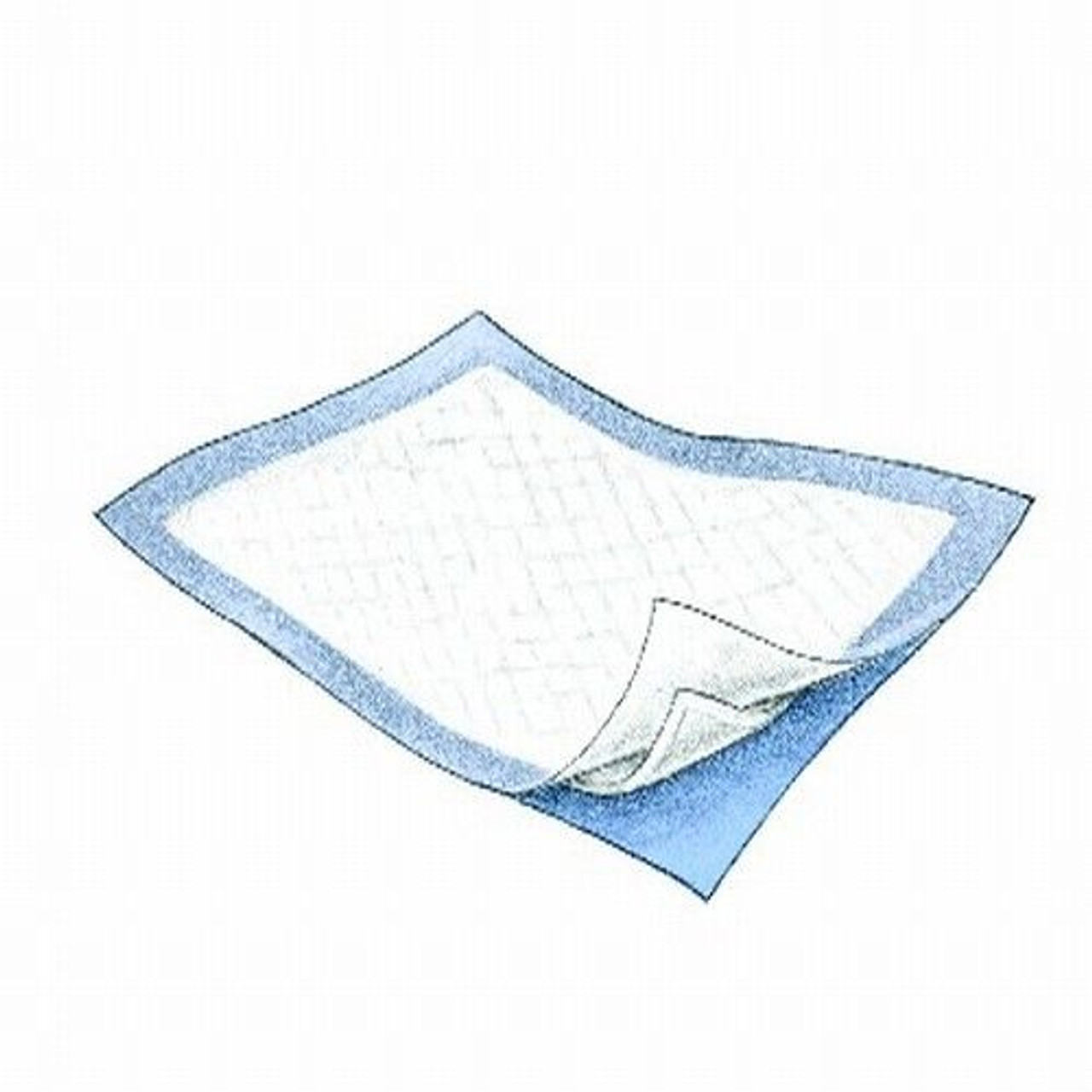 SIMPLICITY BASIC UNDERPAD LIGHT ABSORBENCY 23" X 36" FLUFF LIGHT Blue CS/150 (MDT-7174)