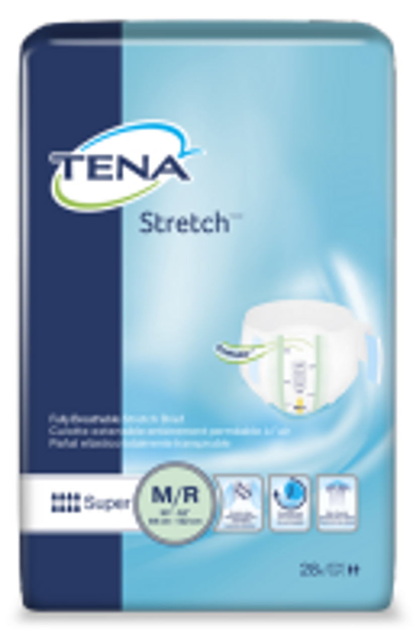 TENA STRETCH SUPER Brief, MEDIUM/LARGE SIZE 33"-52" (28/PKG) CS/2PKG (SCA-67902)