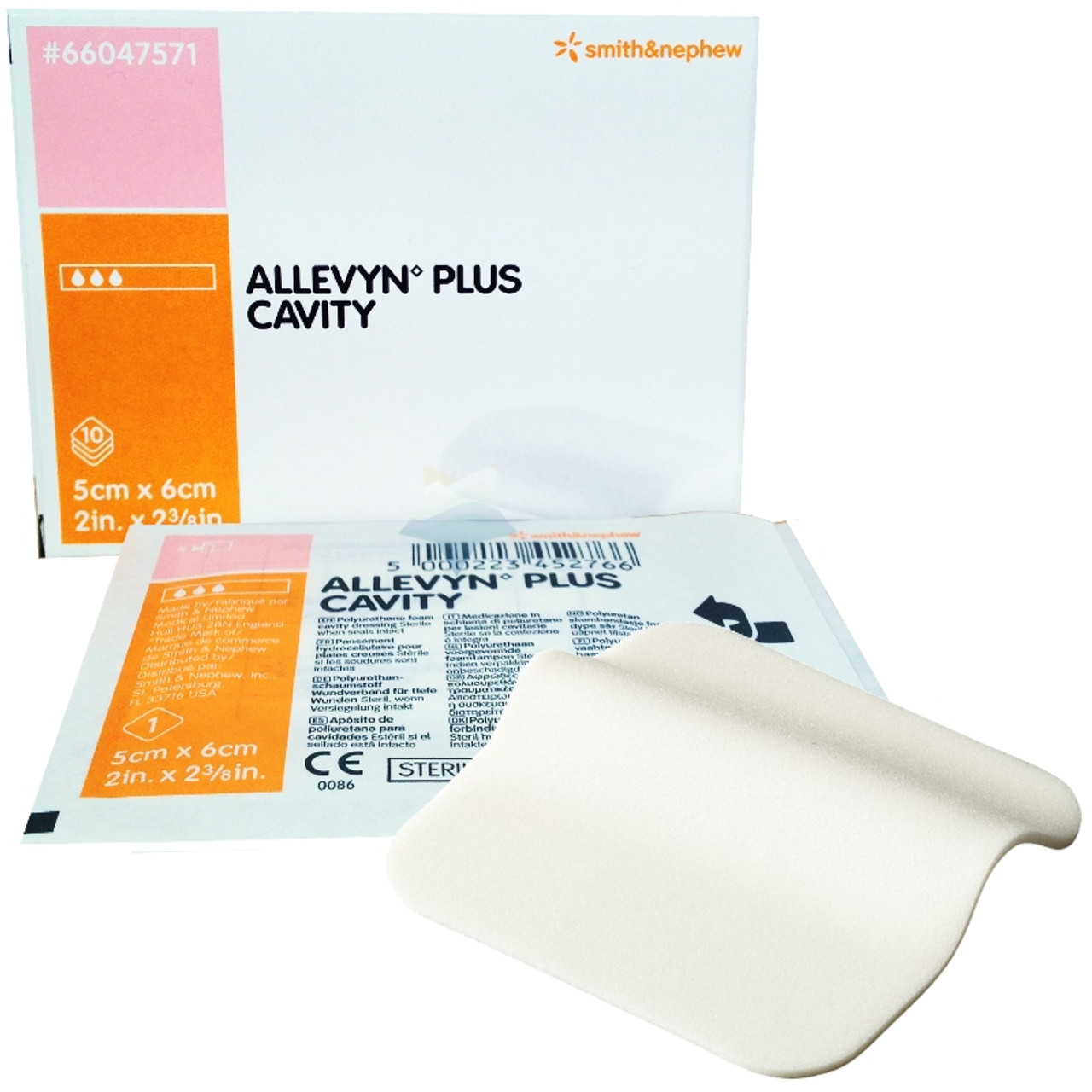 Smith & Nephew 66047574 ALLVEYN PLUS CAVITY Dressing, 15cmx20cm, BX/3