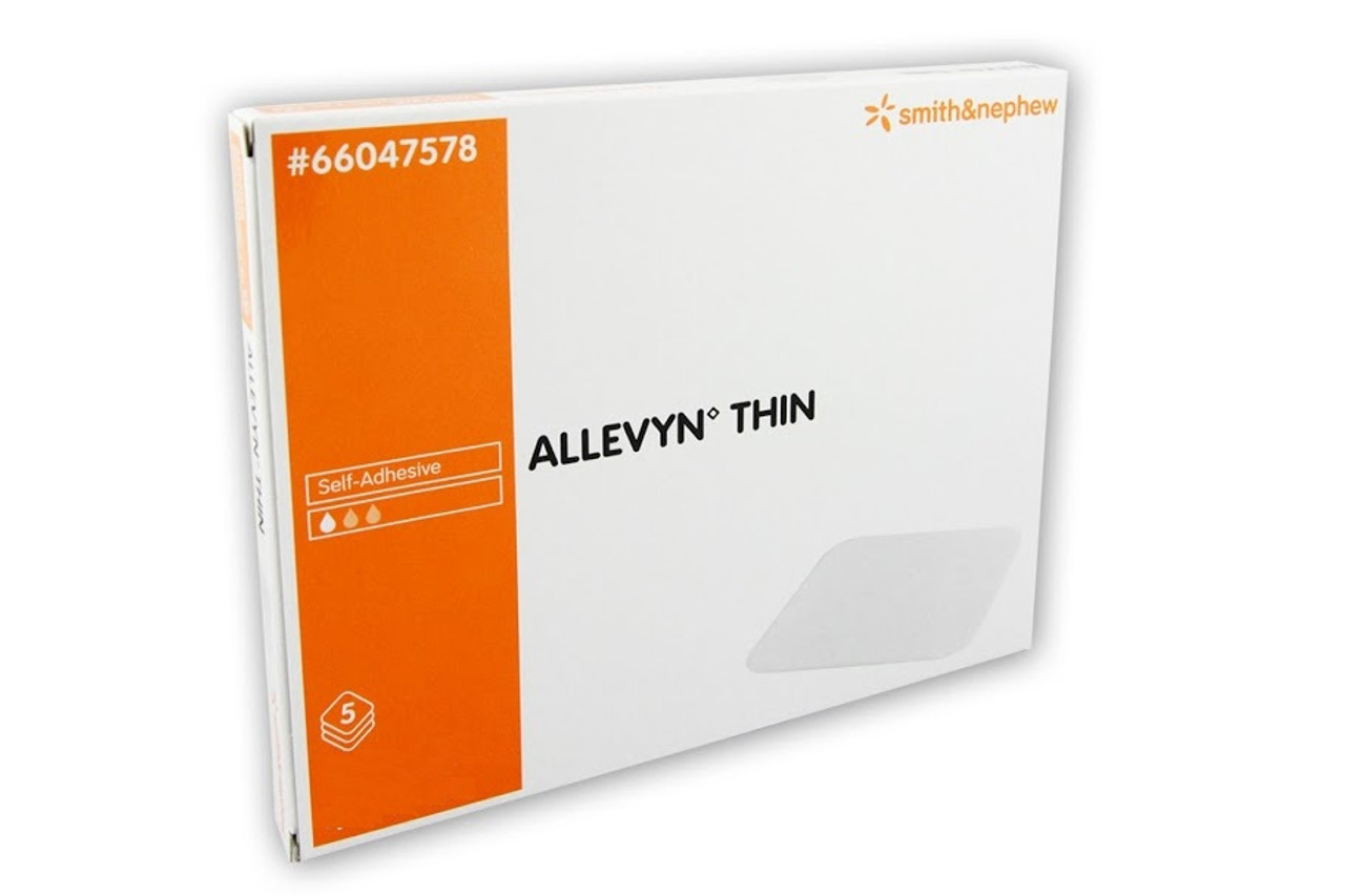 ALLEVYN THIN FOAM Dressing, SIZE 5CM X 6CM BX/10 (SN-66047576) (SN-66047576)