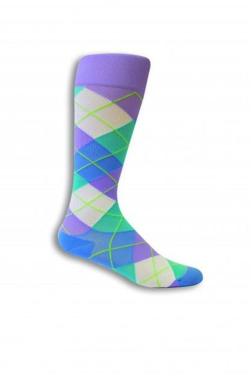 Dr. Segal's Compression Socks Women ENERGY - PURPLE/BLUE - ARGYLE SIZE: WACM STRENGTH:15-20 MMHG (1 Pair) (HH E410CWA51) (HH E410CWA51)