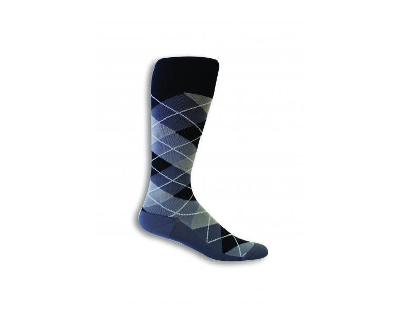 Medical Compression Socks for Women - BLACK/GREY - ARGYLE SIZE: WC-RCM STRENGTH:20-30 MMHG (1 Pair) (HH X420CWC91-R)