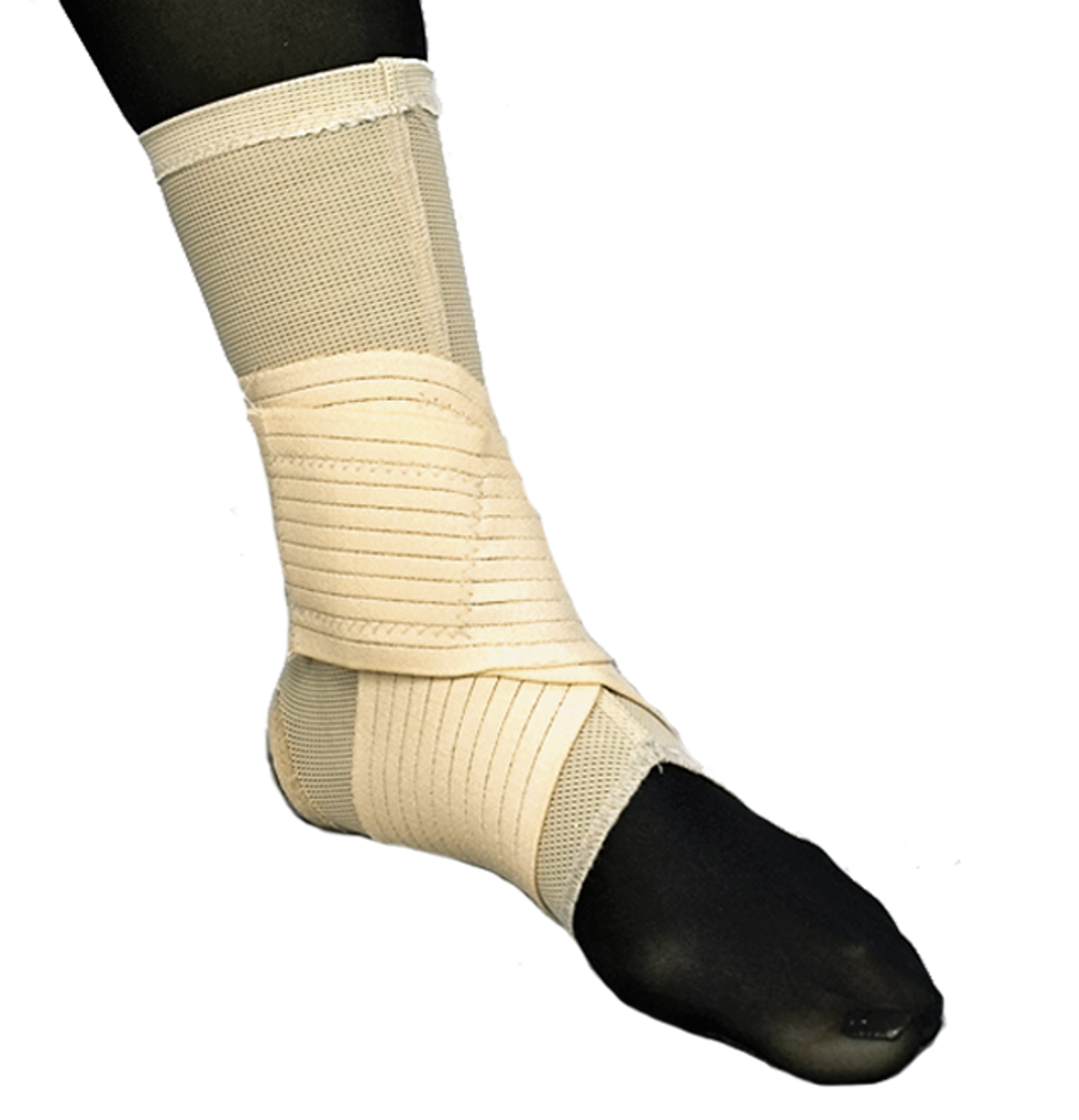 Elastic Double Strap Ankle Support Beige XS-XXL (325)