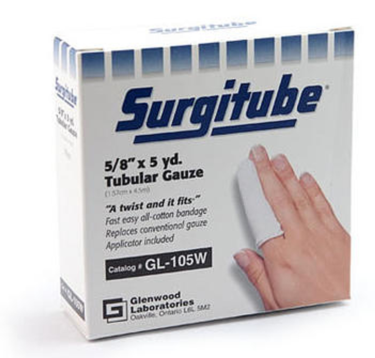 Surgitube Tubular Gauze 5/8 x 5yd w/applicator small fingers & toes size 1 (GL105) (GL105)