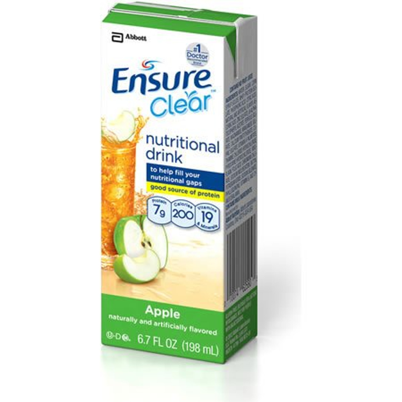 ABBOTT 54775 ENSURE ENLIVE CLEAR LIQUID NUTRITION, Apple Flavor, Calories 300/8.1 fl oz, CASE OF 27 ONLY