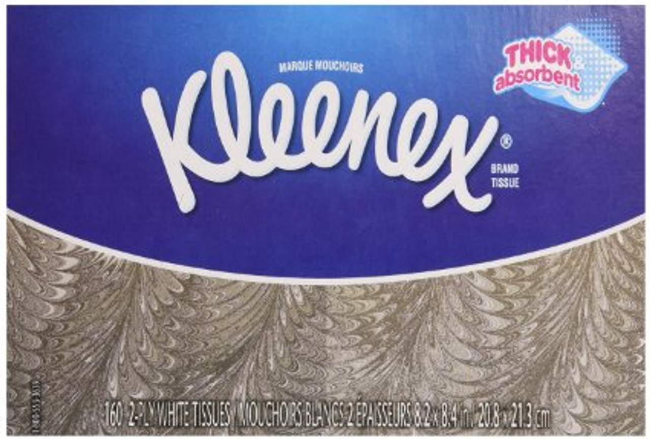 KLEENEX, 2 PLY, WHITE BOX/100 (KC 21400) - Case of 36