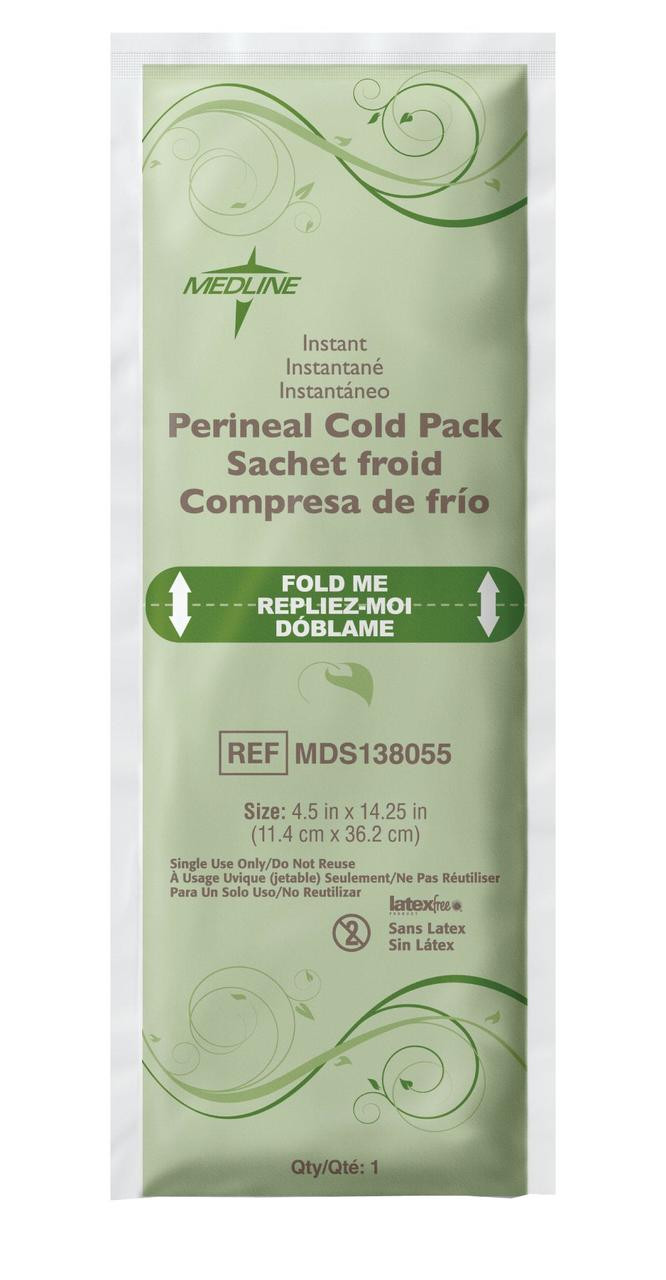 Medline MDS138055 Standard Perineal Cold Packs, 4.5" x 14.25", 24 Count