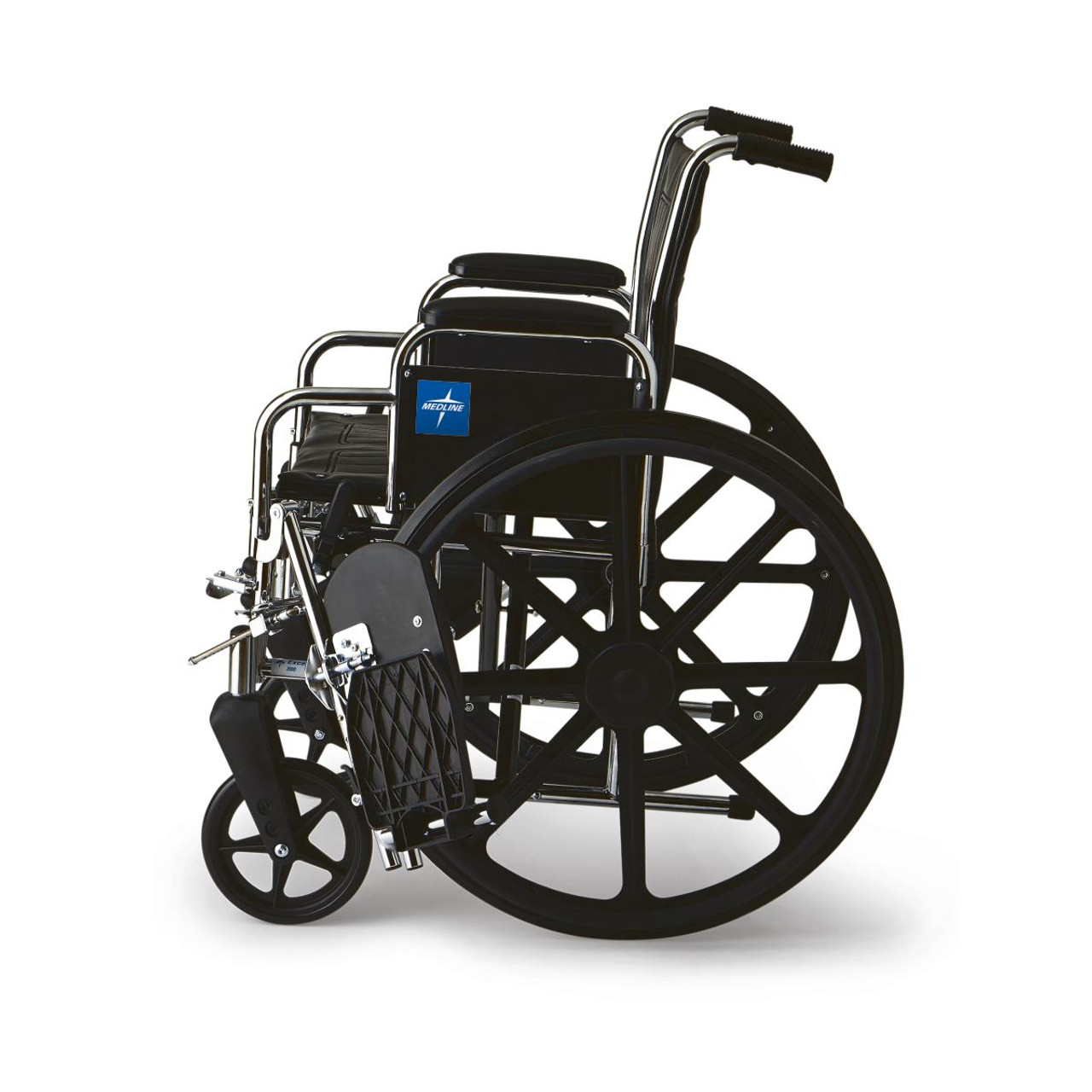 Medline MDS806300D WHEELCHAIR,EXCEL,18,RDLA,ELR,BLK, Each