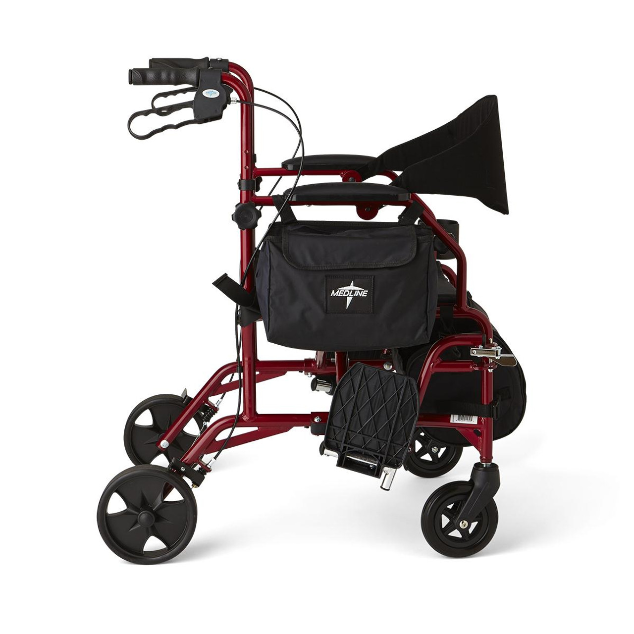 Medline MDS808200TRR TRANSLATOR,ROLLATOR/TRANSPORT CHAIR,RED, Each