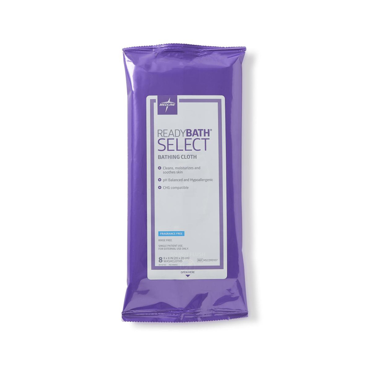 Medline MSC095107 SELECT Medium Weight Cleansing Washcloths, Fragrance-Free, 8/PK CS 30/CS (Medline MSC095107)