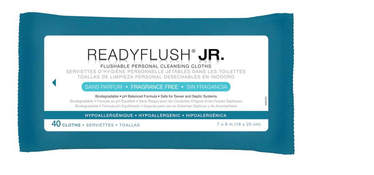 Medline MSC263820 ReadyFlush Jr. Flushable Wipes (Pack of 960)