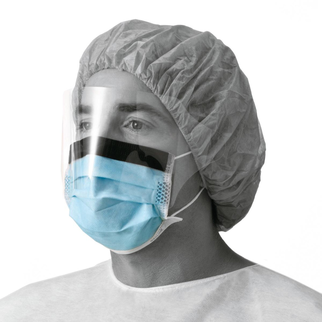 Medline NON27420EL FACE MASK,SHIELD,BLUE,ANTI FOG,EARLOOPS CS 100/CS