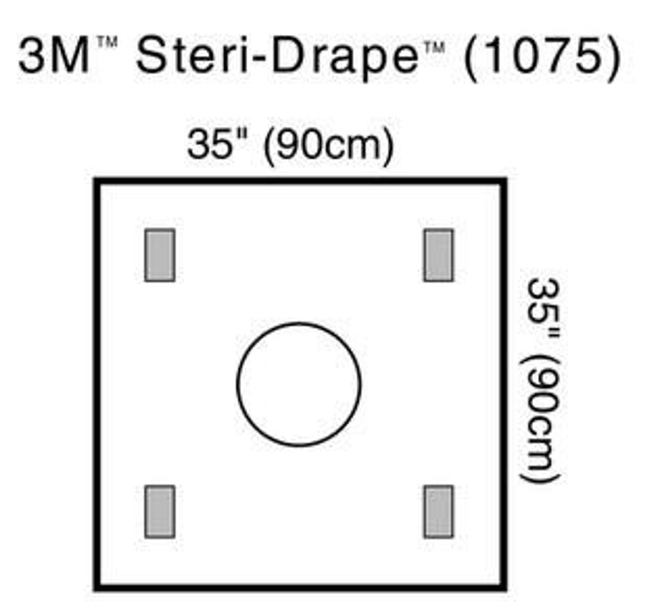 3M-1075 Steri-Drape™ Wound Edge Protector 22.2cm RING 35" X 35" BX/10 (3M-1075)