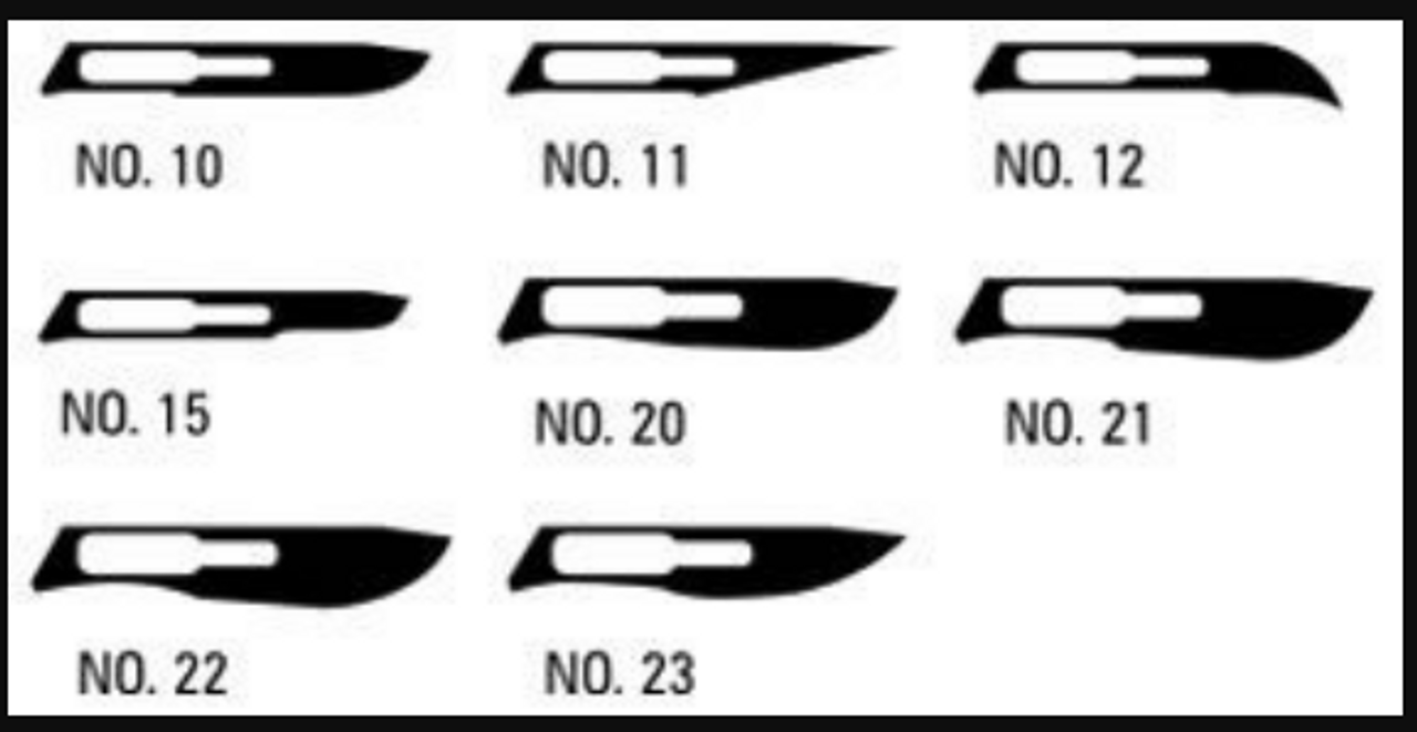 AMG 500-322 SCALPEL BLADES NO.22 - CARBON STEEL- #4 FITTING BX/100