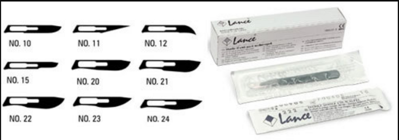 AMG 500-510 SCALPEL SIZE 10 Sterile SS DISPOSABLE LANCE BX/10