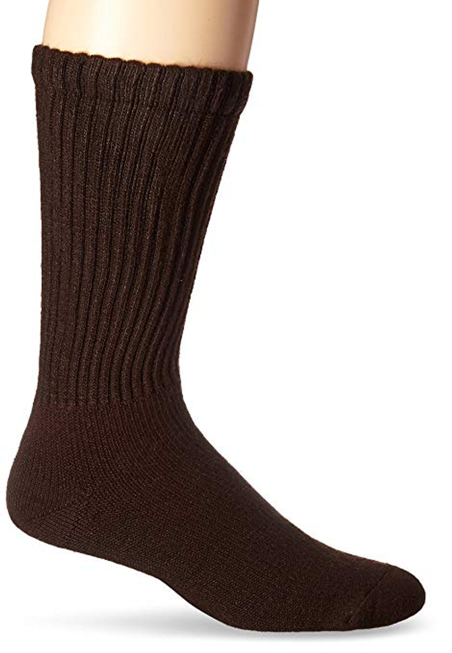 BSN-110843 PR/1 JOBST SENSIFOOT DIABETIC SOCK, CREW, 8-15 MMHG, LG, BROWN, CLOSED TOE