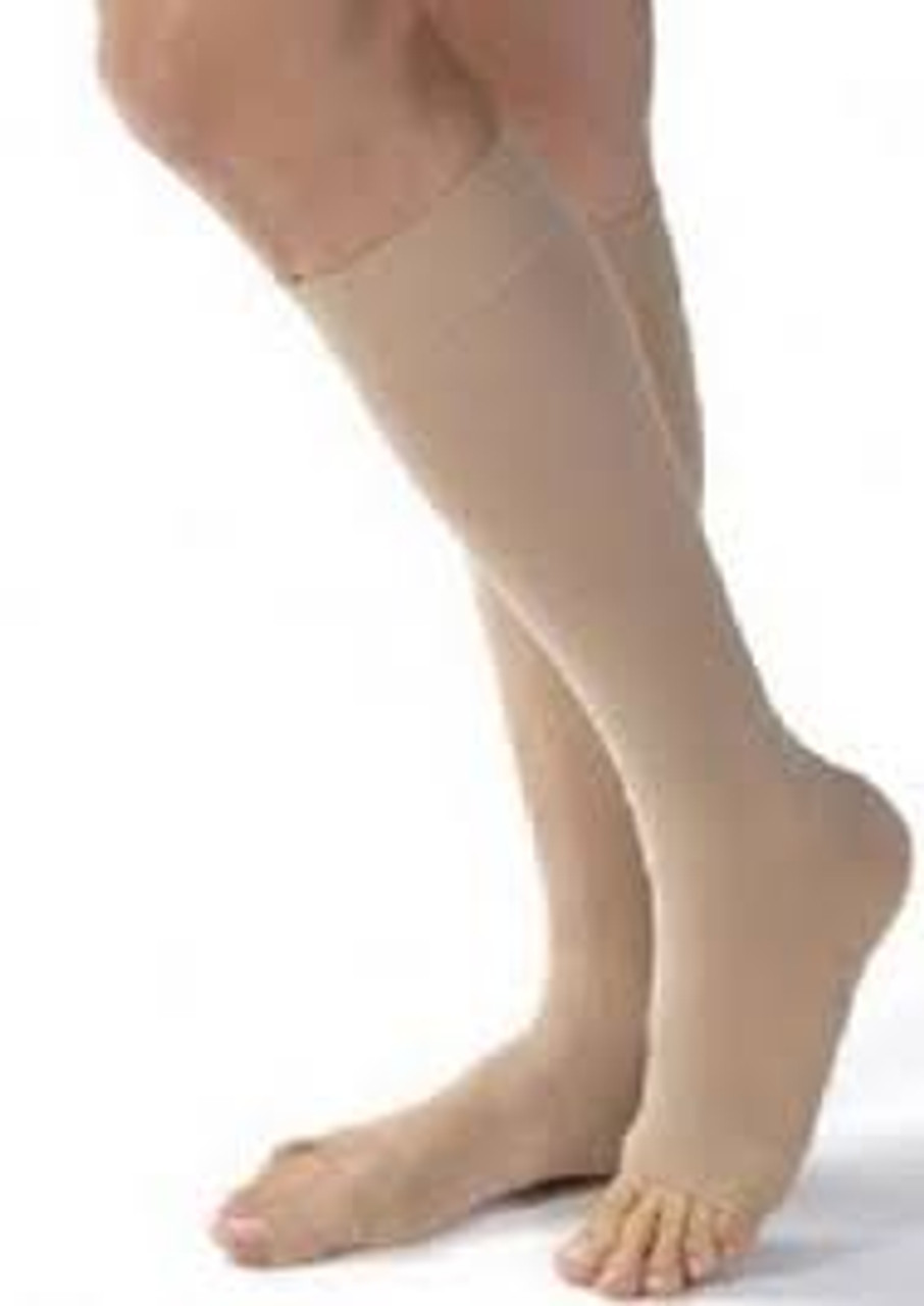 BSN-114202 PR/1 JOBST MEDICAL LEG WEAR, UNISEX, THIGH HIGH, 20-30MMHG, LG, BEIGE, OPEN TOE