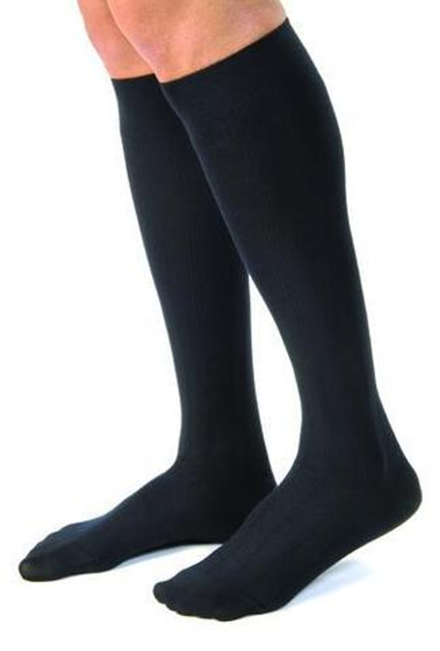 BSN-115005 PR/1 JOBST MEDICAL LEG WEAR, MEN, KNEE HIGH, RIBBED, 15-20MMHG, MD, NAVY, CLOSED TOE