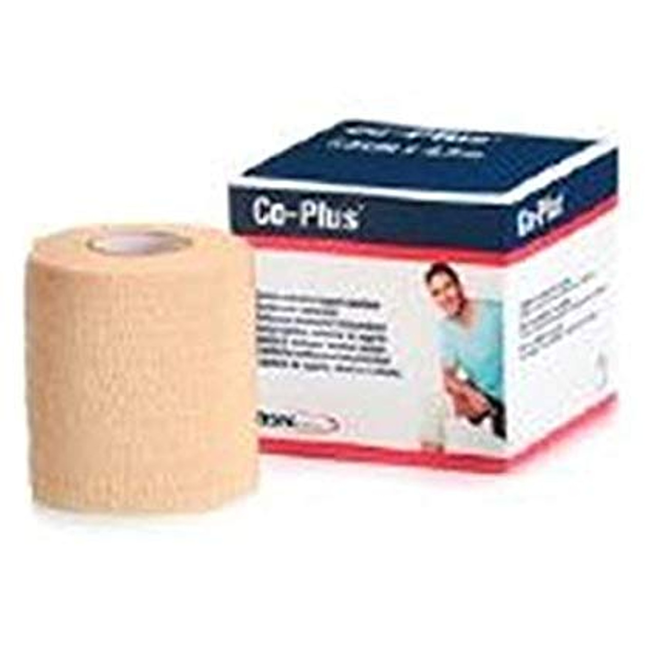 BSN-7210014 BX/60 CO-PLUS LATEX FREE ELASTIC COHESIVE BANDAGE 2.5CM X 4.5M (STRETCHED), BEIGE