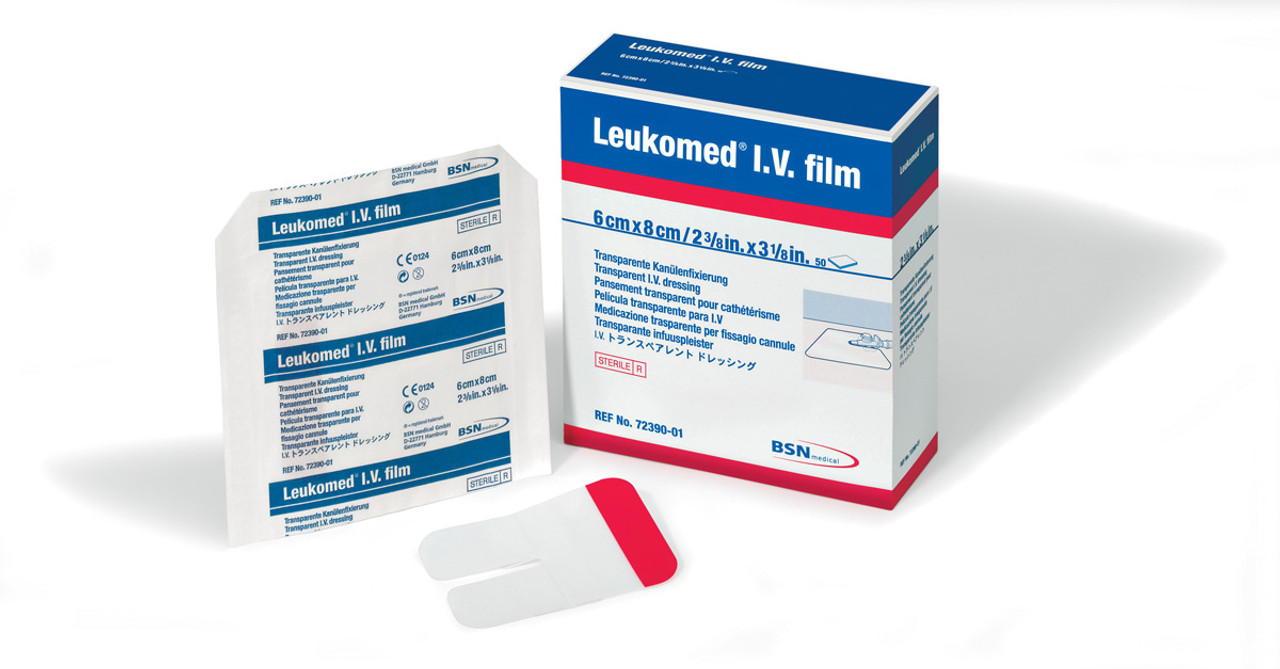 BSN-7238103 LEUKOMED T WATERPROOF ADHESIVE TRANSPARENT STERILE FILM 7.2CM X 5CM (RETAIL PACK) BX/5