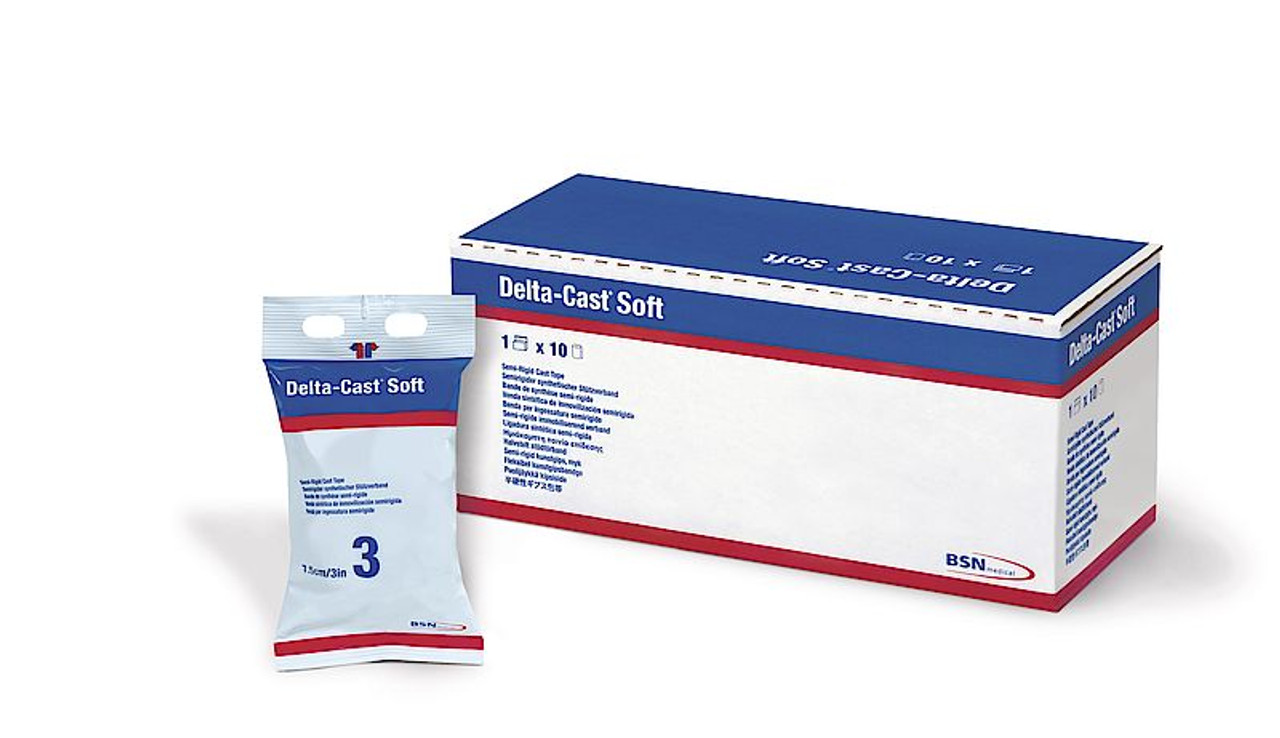 BSN-7270801 BX/10 DELTA-CAST SOFT POLYESTER SEMI-RIGID CAST TAPE 5CM X 3.6M, BLACK