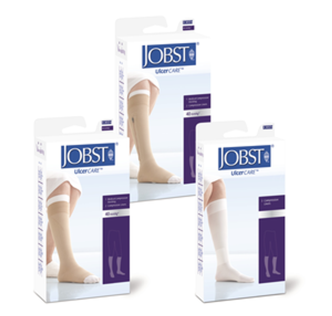 BSN-7363041 KT/1 JOBST ULCERCARE READY-TO-WEAR SM, NO ZIPPER, BLACK (INCL 1 STOCKING AND 2 LINERS)