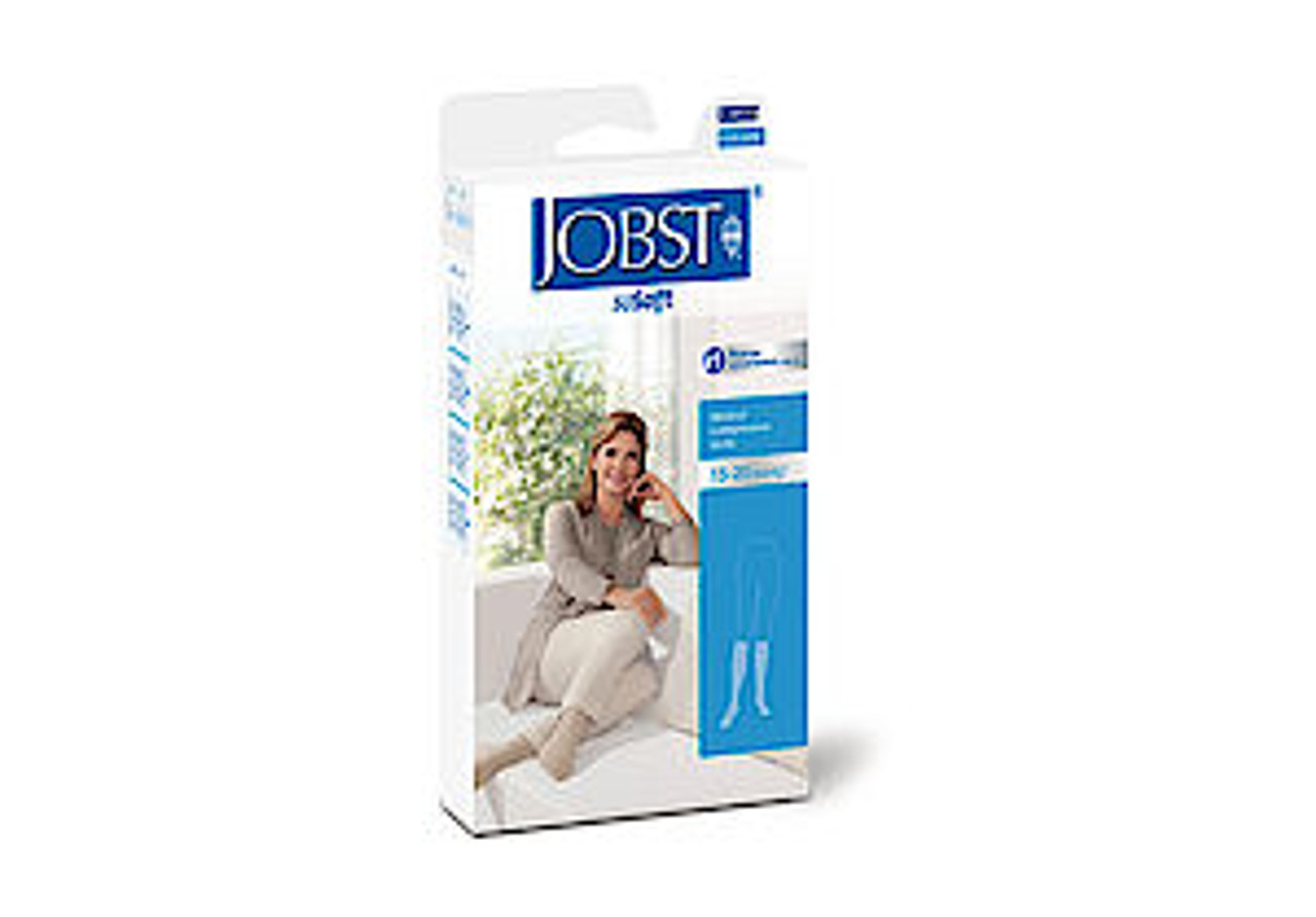 BSN-7456821 PR/1 JOBST SOSOFT WOMEN, KNEE HIGH, 15-20MMHG, XL, BROCADE BLACK, CLOSED TOE