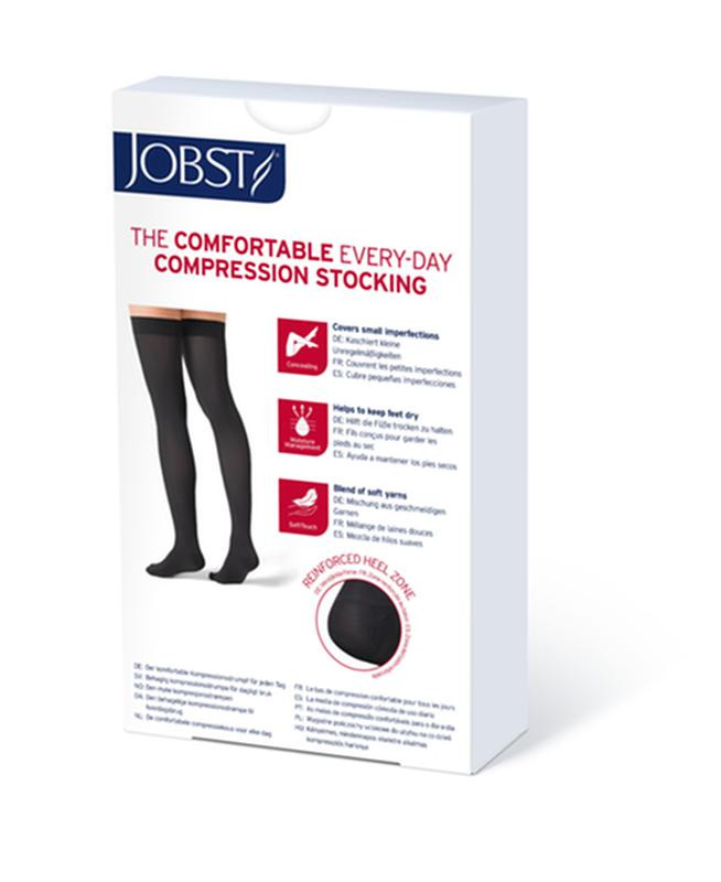 BSN - BSN 7522300 - PR/1 JOBST OPAQUE WOMEN, THIGH HIGH W/SIL DOT BAND, 20-30MMHG, LG, NATURAL, CLOSED TOE