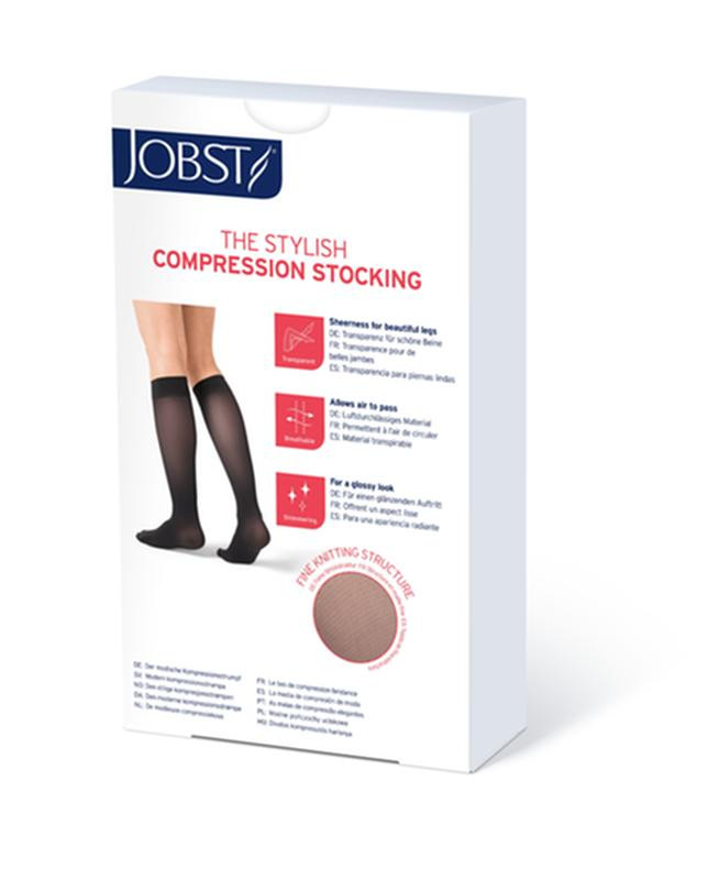 BSN - BSN 7541601 - PR/1 JOBST ULTRASHEER WOMEN, KNEE HIGH, 15-20MMHG, LRG, FULL CALF, CLASSIC BLACK, CLOSED TOE