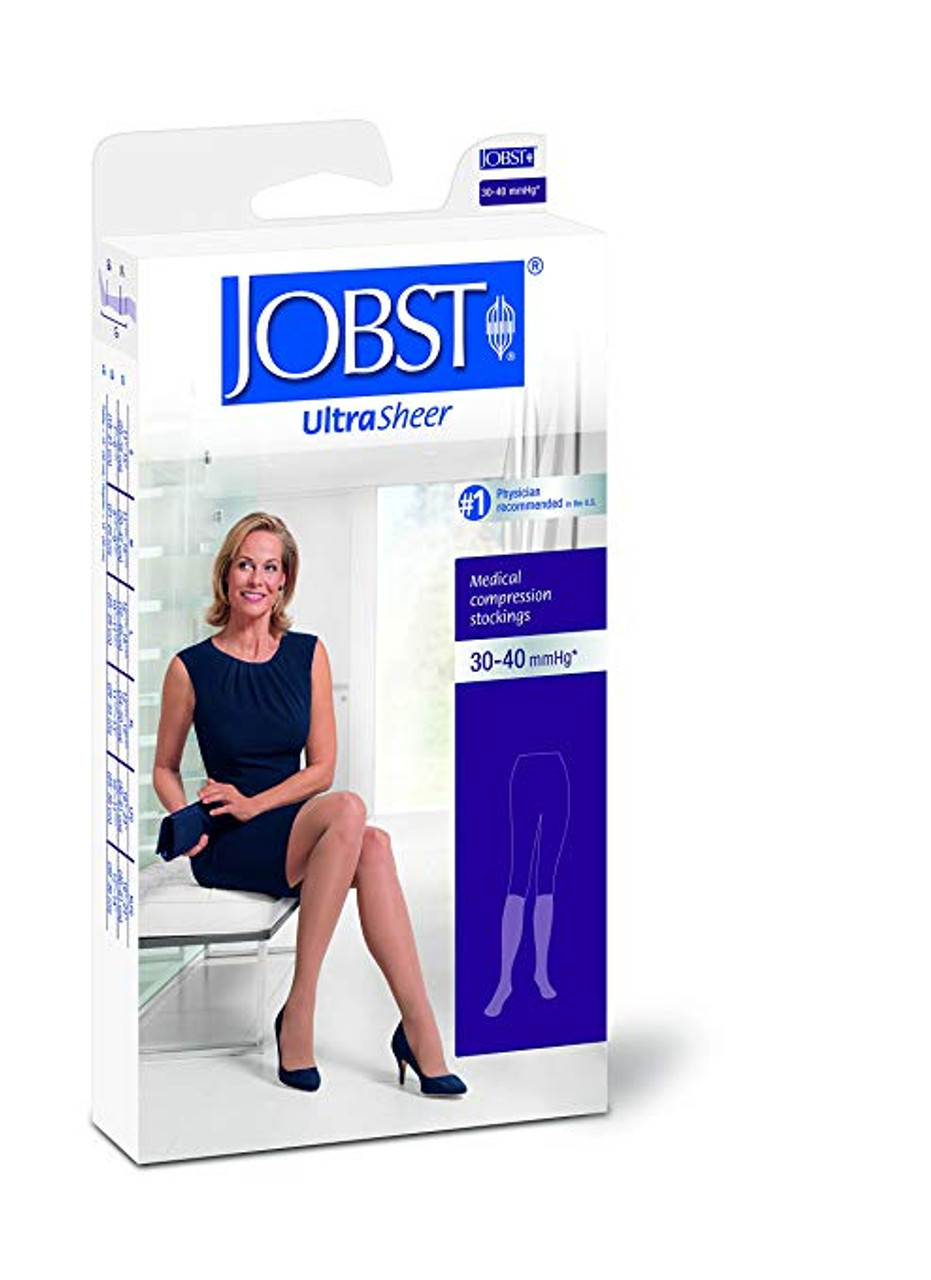 BSN-7545102 PR/1 JOBST ULTRASHEER WOMEN, KNEE HIGH PETITE, 30-40MMHG, LG, NATURAL, CLOSED TOE