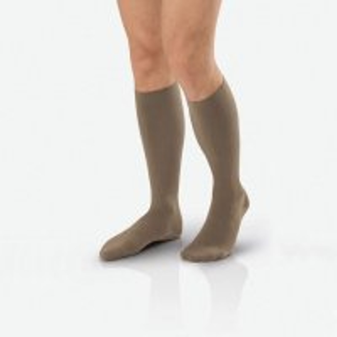 BSN-7547703 PR/1 JOBST CASUAL MEN, KNEE HIGH, 15-20MMHG, MD, KHAKI, CLOSED TOE