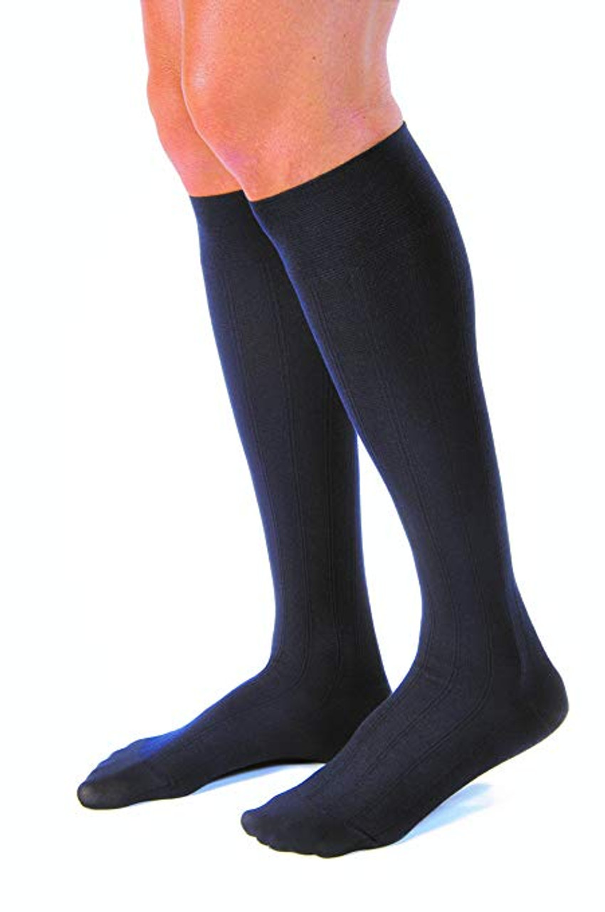 BSN-7927206 PR/1 JOBST TRAVEL SOCKS UNISEX, KNEE HIGH, 15-20MMHG, SIZE 5, NAVY, CLOSED TOE