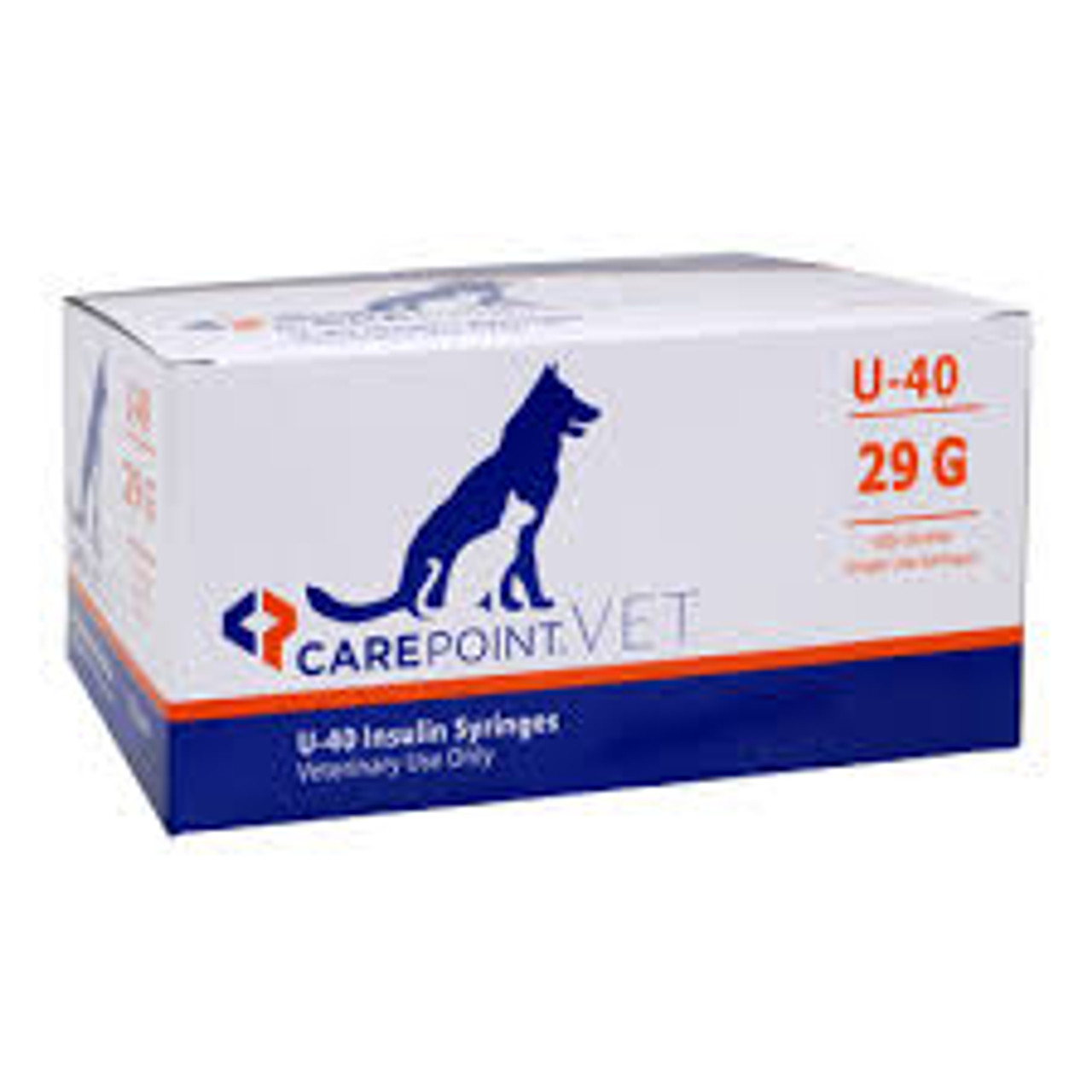 CAREPOINT 12-7910 BX/100 CAREPOINT VET INSULIN SYRINGES, U-100, 1CC, 29G, 1/2"(12MM)