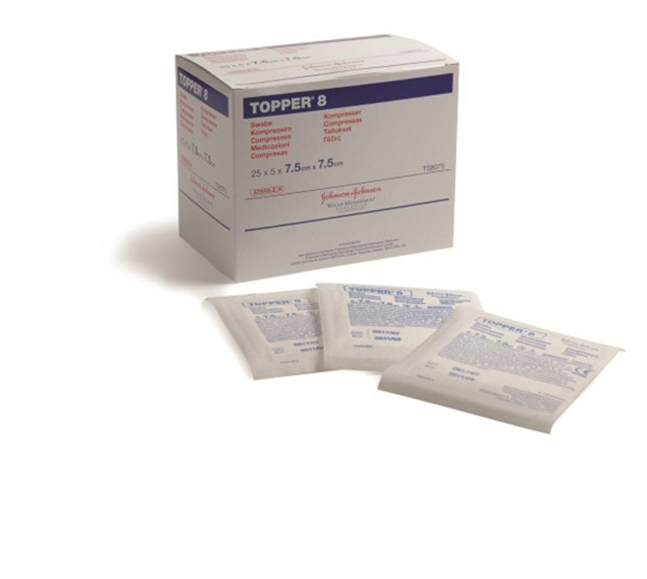 JNJ-MTS8202 (CS6) BX/100 TOPPER 8 SWABS (4-PLY, STERILE) 10CM X 20CM