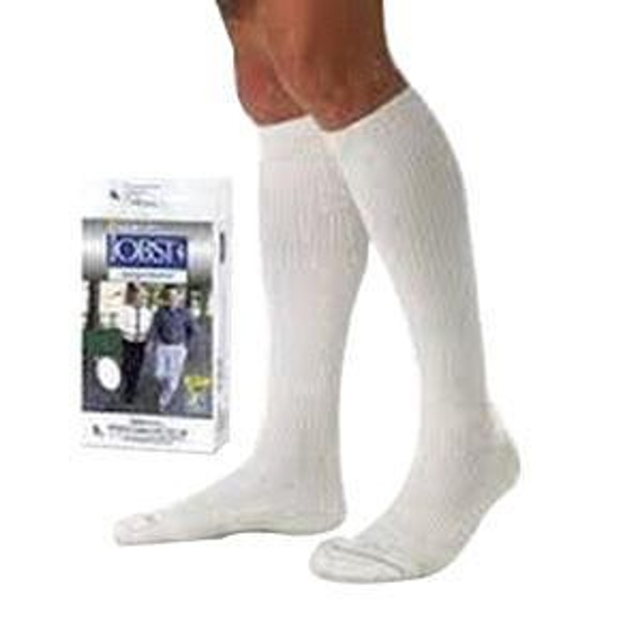 Jobst 115214 PAIR/1 JOBST KNEE-HIGH MODERATE COMPRESSION STOCKINGS, CLOSED TOE, LATEX-FREE, SIZE LARGE (Jobst 115214)