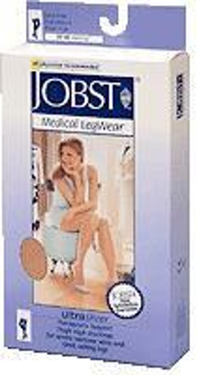 Jobst 122267 PAIR/1 JOBST ULTRASHEER THIGH LENGTH STOCKINGS 20-30 MMHG, SIZE MEDIUM (SILKY BEIGE) (Jobst 122267)