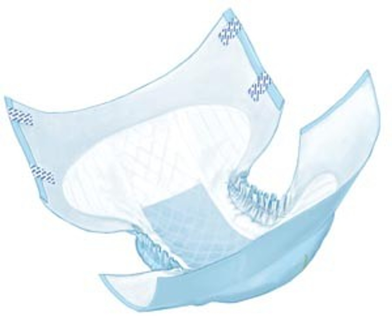 Kendall 60034 CS/6BG (12EA/BG) WINGS ADULT BRIEF LARGE (45" TO 58") HEAVY ABSORBENCY, BLUE