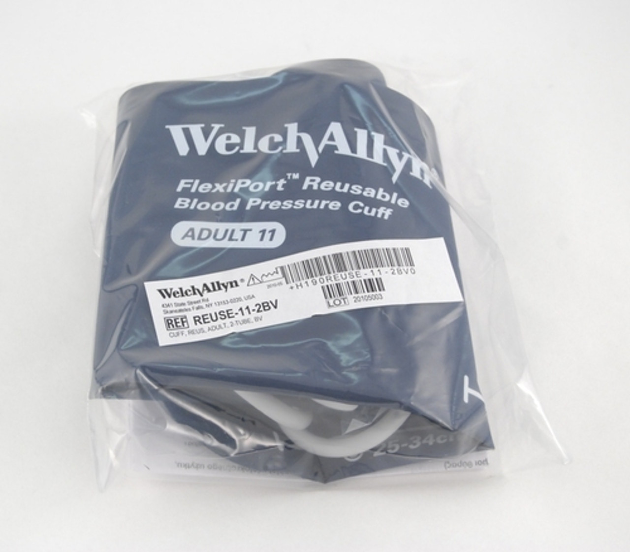 Welch Allyn REUSE-11-2BV REUSABLE BLOOD PRESSURE CUFF, 2-TUBE, ADULT, FLEXI-PORT