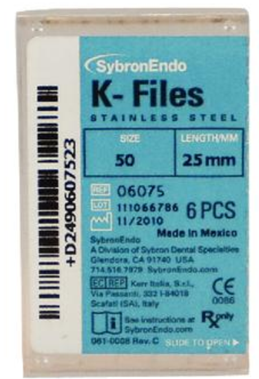 Kerr 06075 Sybron K-Files 25mm #50 (Kerr 06075)