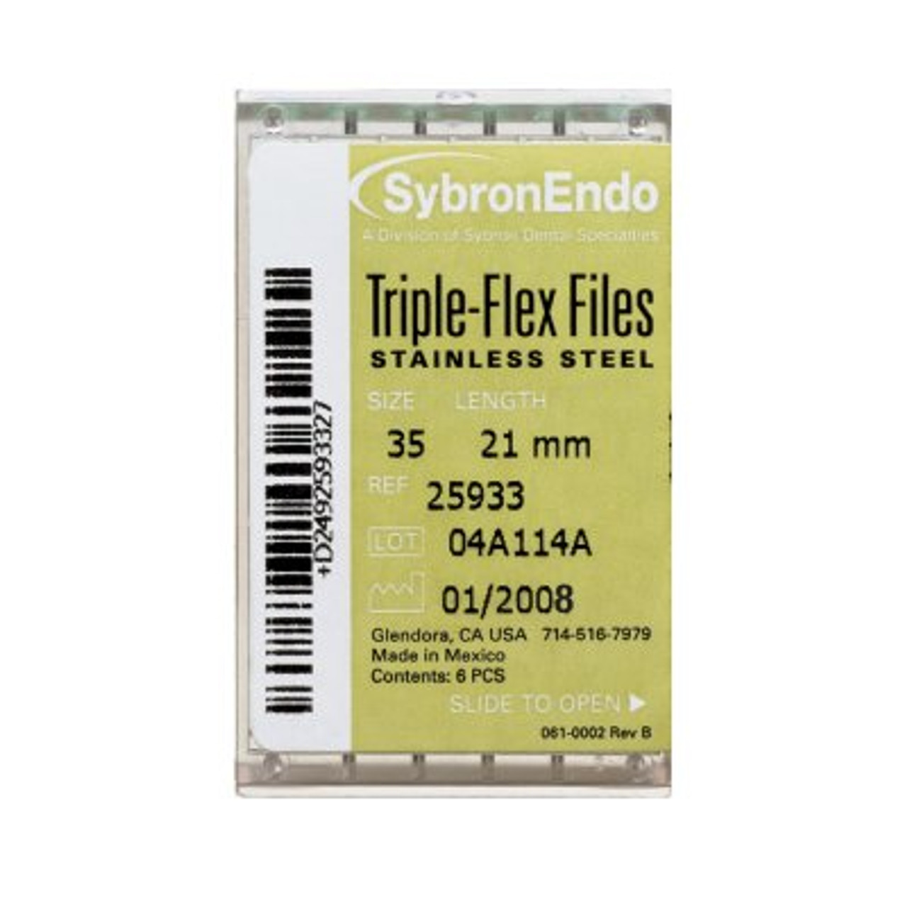 Kerr 25945 Sybron Triple-Flex FIles 25mm #15 White (Kerr 25945)